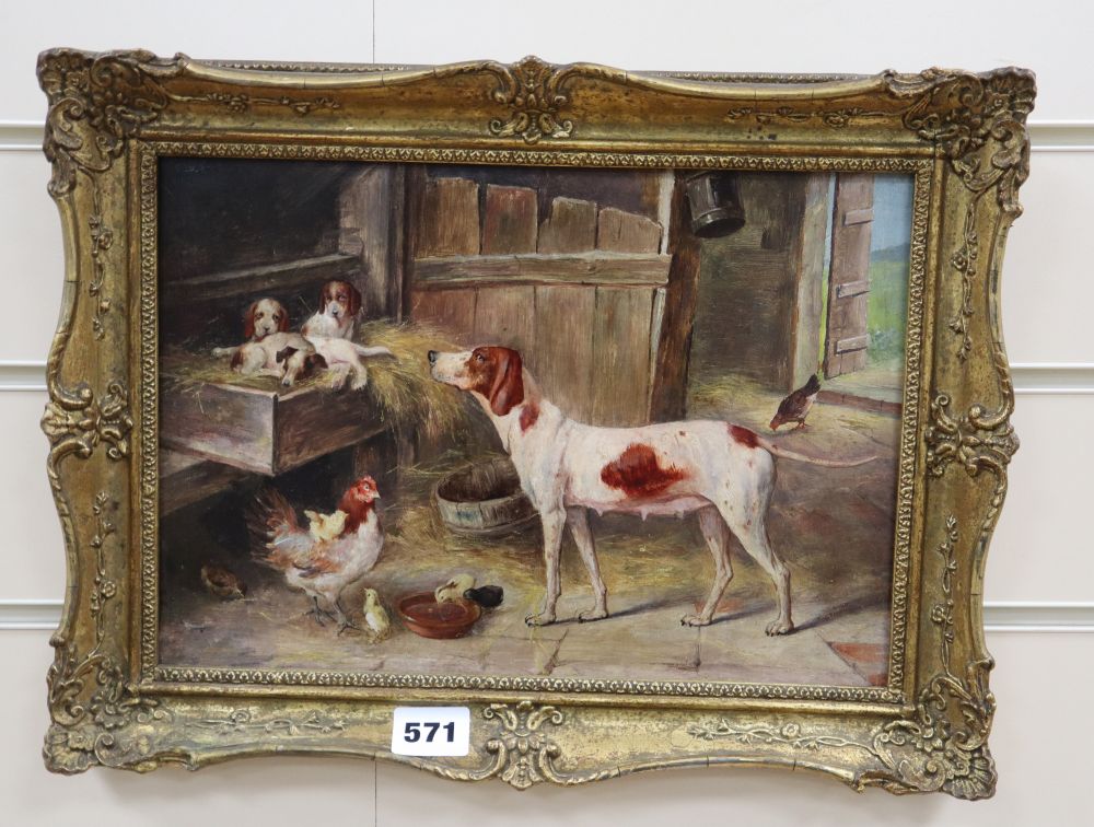 Karl Lindner (Austrian 1871-c 1914), Motherly Love, indistinctly signed upper left
